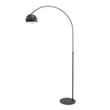 Lampara De Pie Arco Medium Negra Moderna Apto Led Lp