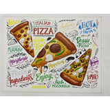 Set De 6 Individuales Italian Pizza