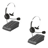 Kit 2 Telefones Headset Hsb40 Intelbrás Telemarketing