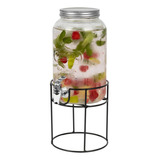 Frasco Dispenser Vidrio Para Bebidas Con Canilla  3 Lts