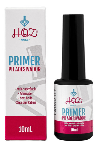 Primer Ph Adesivador Hqz Nails 10ml Unhas Acrigel Fixadora