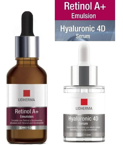 Kit Hyaluronic 4d Serum + Retinol A+ Emulsión Lidherma 