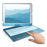 Funda C/teclado Typecase Para iPad 2021 9g 10.2inch Skyblue