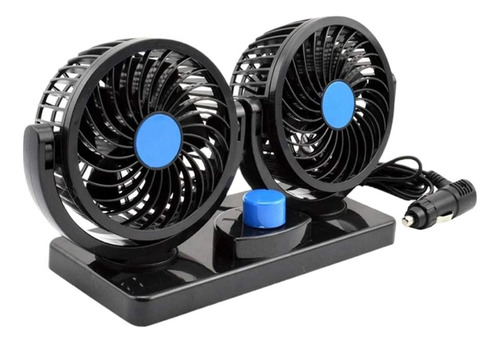 Ventilador Doble Automóvil 12v Accesorio Vehículo 360°