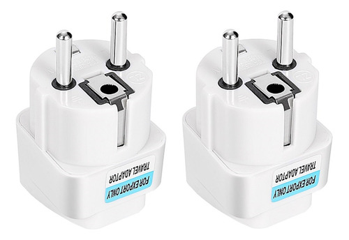 Adaptador Convertidor Enchufe Americano A Europeo Redondo X2