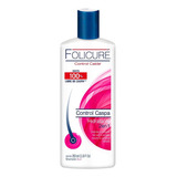  Shampoo Folicure Control Caída Y Caspa Hidratante 2 En 1 Envase De 350ml