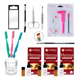 Kit Sobrancelha Profissional 3 Henna Design Rosa Macrilan