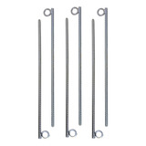 Estaca Para Barraca 40 Cm Aço 6 Mm Galvanizado 06 Unidades Cor Cinza