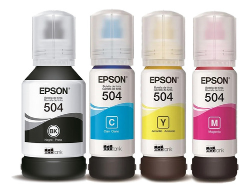 Tintas Epson 504 Impresoras L4150 L4160 L6191 L6191 Kit X 4