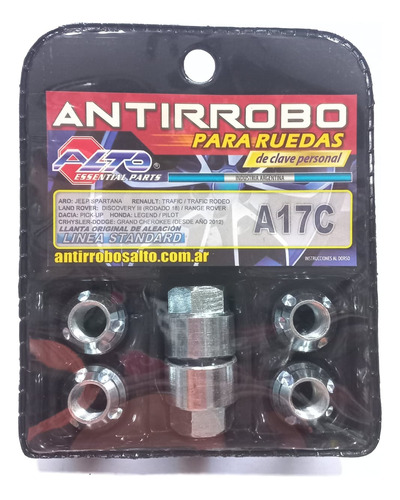 Kit Antirrobo Dodge Ram 1500 Mexicana Hexágono 22mm Rosca 14