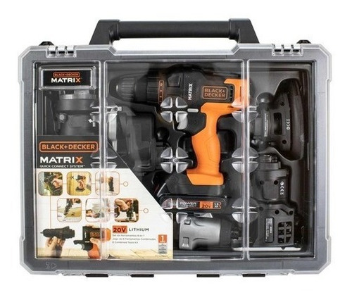 Combo Taladro 20v 6 En 1 Black&decker Matrix Mtx20k6a-b3