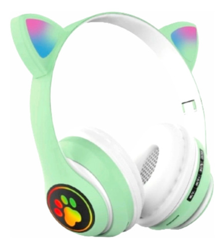 Headset Fone De Ouvido Bluetooth Led Orelha Gato Headphone