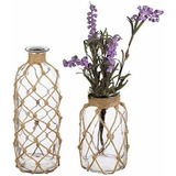 Botellas De Vidrio Decorativas Estilo Costero Con En Or...