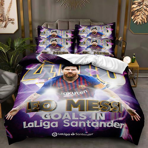 Juego De Cama Doble Leo Messi, Funda De Edredón .