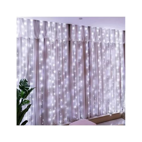 Luces De Navidad Tipo Cortina 3x2m 240 Led Continua Colores