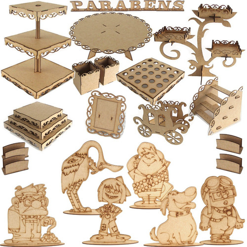 Kit Provençal Mesa Mdf Cru Up Altas Aventuras + Brinde Nome