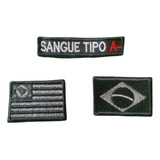 Patch Bordado Militar São Paulo Farda Bandeira T/ Sanguíneo