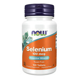 Selenio 100 Mcg Mineral Esencial Now 100 Tabletas Sabor Neutro