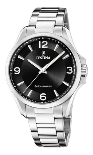 Reloj Festina Solar Energy Para Hombre De Acero F20656.4 Ss