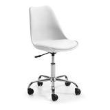 Silla De Oficina Y Escritorio Tulip Con Asiento Acolchado Color Blanco Material Del Tapizado Polipropileno