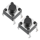 Push Button De 4 Pines 6x6x4.3 Mm Switch Toque (100 Piezas)