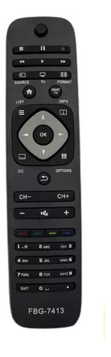 Controle Remoto 7413 Compatível Com Tv Smart Philips 3d