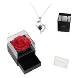 Rosa Flor Eternas Con Collar Regalos San Valentin Para Mujer