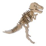 Rompecabezas 3d Mdf, Figura Tiranosaurio Rex Armable