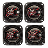 Kit 4 Alto Falantes Automotivo Som Porta 4pol B3x40x 160watt Cor Preto