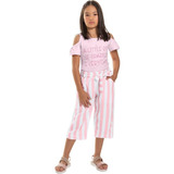 Conjunto Infantil Feminino Pantacourt Listrado Livy