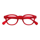 Armazón De Acetato Semi Traslúcido Rojo Vintage Leer Aumento