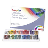 Gis Pastel Oil Pentel Graso Colores 50 Piezas Oleo Dibujo