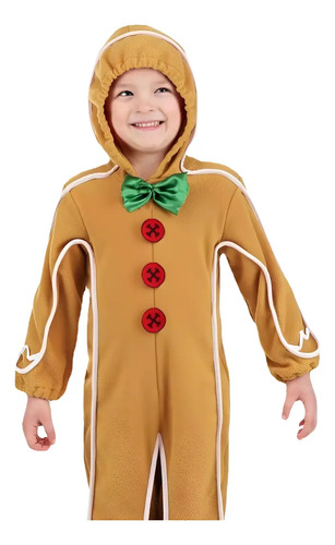 Traje De Cosplay De Hombre De Jengibre De Navidad Y Hallowee