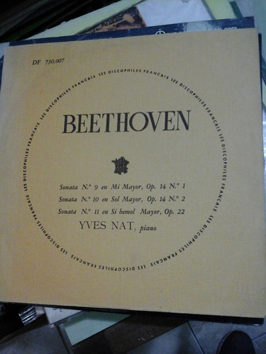 Vinilo 4195 - Beethoven - Sonata N° 9, 10 Y 11