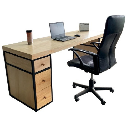 Escritorio Home Office 100% Madera Durable 1.8mt 6 Cajones