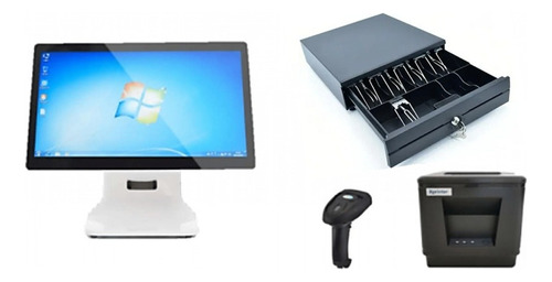 Sistema Punto De Venta Pc All In One Touch Y Accesorios Color Negro