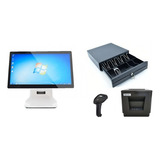 Sistema Punto De Venta Pc All In One Touch Y Accesorios Color Negro