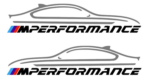 Sticker Auto Bmw Performance Para Puertas Izq / Der