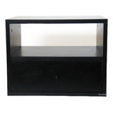 Mesita De Luz Lagani Estilo Total Black Moderno Flotante