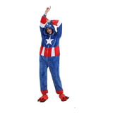 Pijama Completa Capitán América, Niño Niña Unisex  Kigurumis