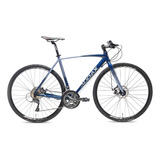 Bicicleta 700 Audax Ventus 1000 City Freio Disco Claris 2x8v Cor Azul Metalico - Cinza Tamanho Do Quadro 49
