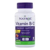 Vitamina B12 Sublingual 5000 Mcg 100tablets Importada Natrol Sabor Morango