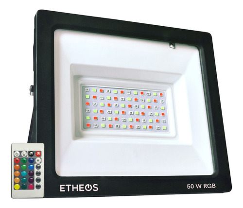 Reflector Led Rgb 50w Ip65 Control Remoto Colores 3000lm 