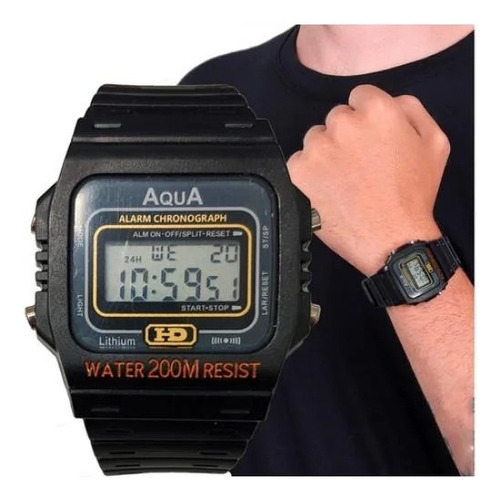  10 Relógios Masculino Aqua Digital Esportivo Prova D'água 