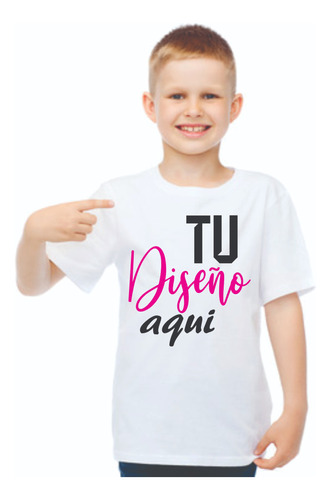 Playera Personalizada Tacto Algodon Niños