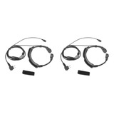 2 Auriculares Throat Mic MiniPhone Covert Acoustic Tube