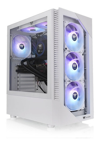 Gabinete Thermaltake View 200 Tg Argb Snow White Blanco