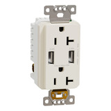 Square D Serie X Usb-a/a Y Decorador Duplex De 125 Voltios R