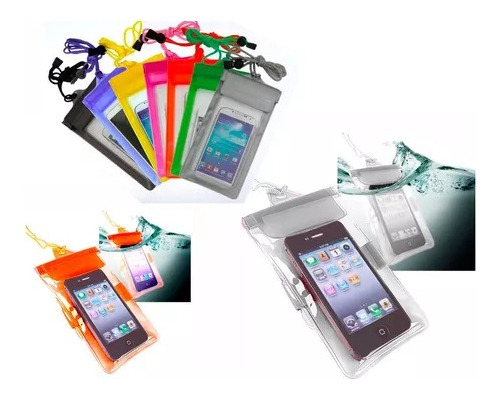 6 Forros Bolsa Estuche Sumergible 100% Impermeable Celular 