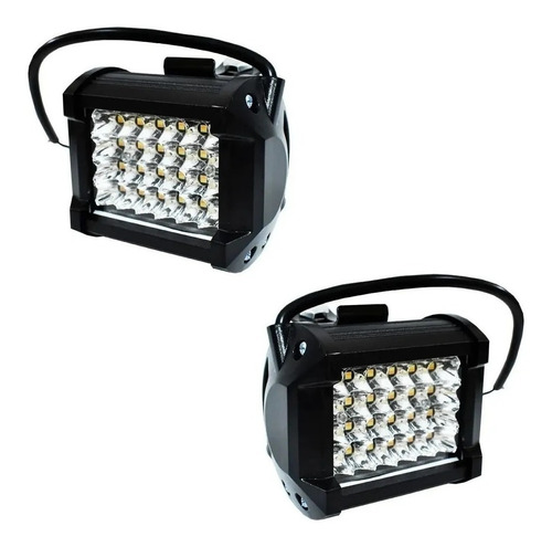 Par Faros Auxiliar Dually 24 Led Luz Fija Y Estrobo 4x4 Jeep